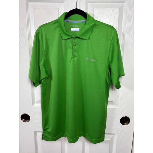Columbia Men's Green Polo Shirt Omni-Shade Sun Protection - Picture 1 of 8